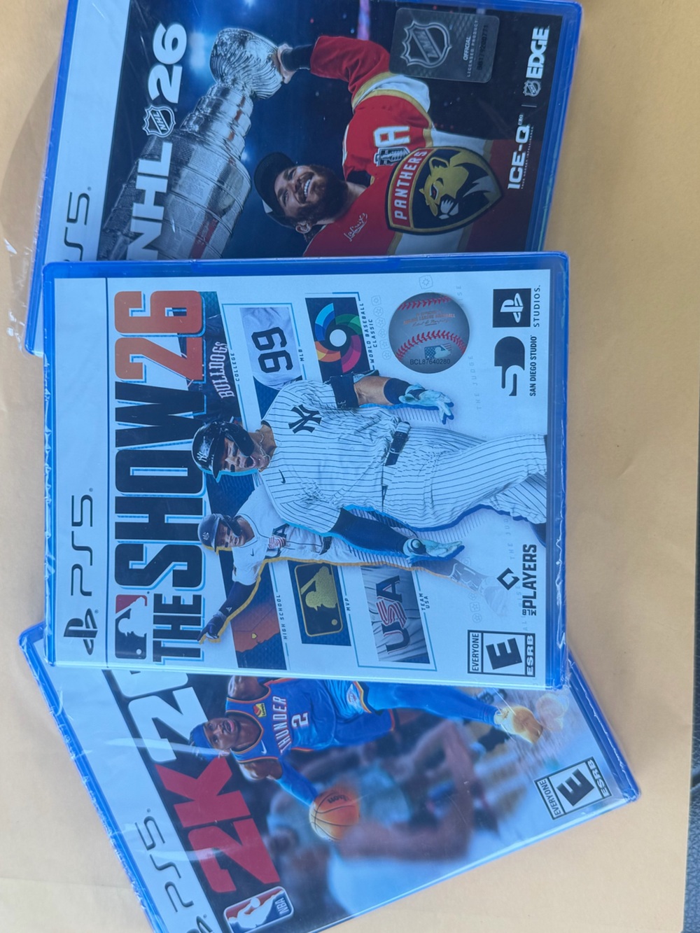 NBA 2K26/ NHL26/ MLB The Show 26 PS5 Game Bundle